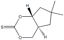 (4aS,7aR)-6,6-Dimethyl-4,4a,5,6,7,7a-hexahydrocyclopenta-1,3-dioxin-2-thione 结构式