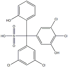 (3,5-Dichlorophenyl)(3,4-dichloro-5-hydroxyphenyl)(2-hydroxyphenyl)methanesulfonic acid 结构式