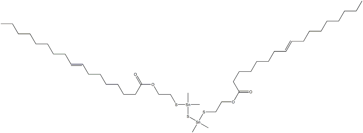 Bis[dimethyl[[2-(7-hexadecenylcarbonyloxy)ethyl]thio]stannyl] sulfide 结构式