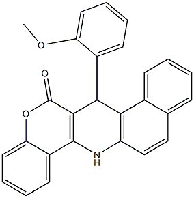 7,14-Dihydro-7-(2-methoxyphenyl)-6H-benzo[f][1]benzopyrano[4,3-b]quinolin-6-one 结构式
