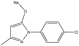 1-(p-Chlorophenyl)-3-methyl-5-sodiooxy-1H-pyrazole 结构式