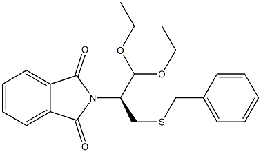 (+)-N-[(S)-3-Benzylthio-1,1-diethoxypropane-2-yl]phthalimide 结构式