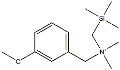 3-Methoxy-N,N-dimethyl-N-(trimethylsilylmethyl)benzenemethanaminium 结构式