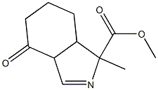 3a,4,5,6,7,7a-Hexahydro-1-methyl-4-oxo-1H-isoindole-1-carboxylic acid methyl ester 结构式