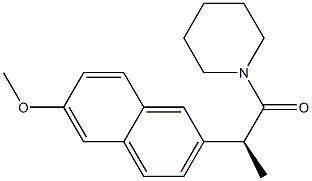 2-[(S)-1-(1-Piperidinylcarbonyl)ethyl]-6-methoxynaphthalene 结构式