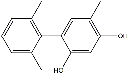 6-Methyl-4-(2,6-dimethylphenyl)benzene-1,3-diol 结构式