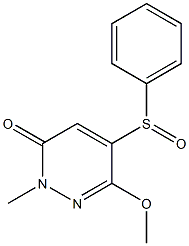 6-Methoxy-2-methyl-5-(phenylsulfinyl)pyridazin-3(2H)-one 结构式