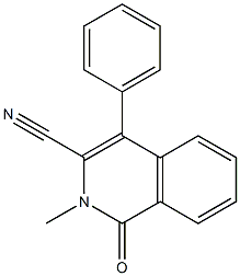 2-Methyl-4-(phenyl)-3-cyanoisoquinolin-1(2H)-one 结构式