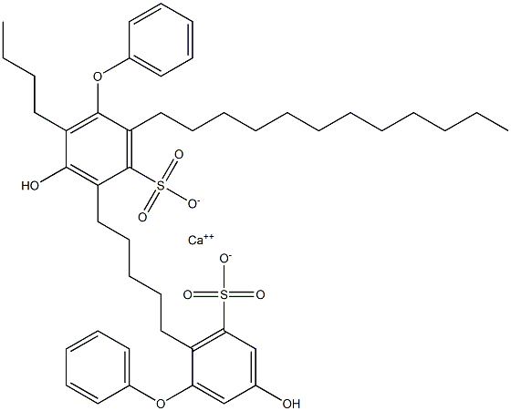Bis(5-hydroxy-2-dodecyl[oxybisbenzene]-3-sulfonic acid)calcium salt 结构式