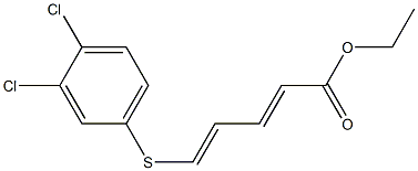 (2E)-5-[(3,4-Dichlorophenyl)thio]-2,4-pentanedienoic acid ethyl ester 结构式