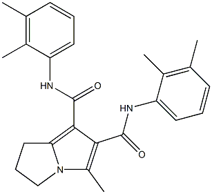 6,7-Dihydro-3-methyl-N,N'-bis(2,3-dimethylphenyl)-5H-pyrrolizine-1,2-dicarboxamide 结构式