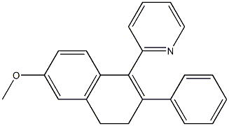 2-(6-Methoxy-2-phenyl-3,4-dihydronaphthalen-1-yl)pyridine 结构式