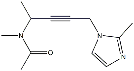 N-Methyl-N-[1-methyl-4-(2-methyl-1H-imidazol-1-yl)-2-butynyl]acetamide 结构式