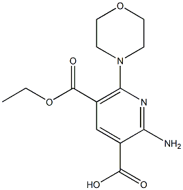 2-Amino-6-morpholinopyridine-3,5-dicarboxylic acid 5-ethyl ester 结构式