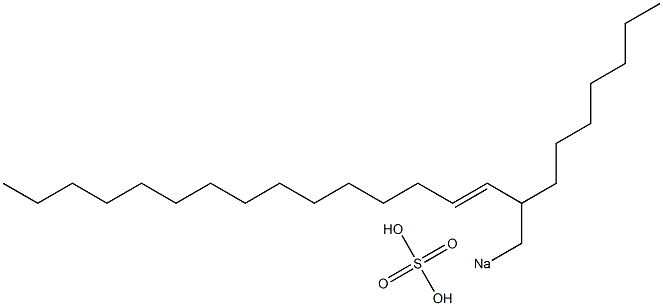 Sulfuric acid 2-heptyl-3-heptadecenyl=sodium ester salt 结构式