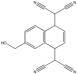 [(1,4-Dihydro-6-hydroxymethylnaphthalene)-1,4-diylidene]bis(malononitrile) 结构式