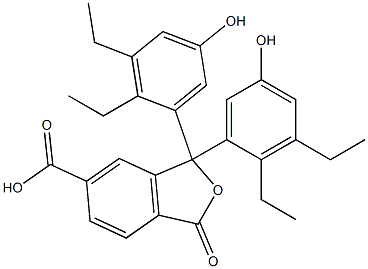 1,1-Bis(2,3-diethyl-5-hydroxyphenyl)-1,3-dihydro-3-oxoisobenzofuran-6-carboxylic acid 结构式