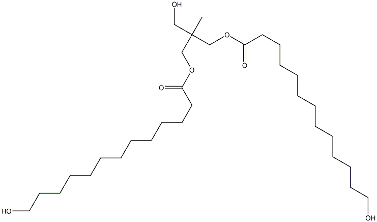 Bis(13-hydroxytridecanoic acid)2-(hydroxymethyl)-2-methyl-1,3-propanediyl ester 结构式