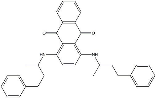 1,4-Bis(1-methyl-3-phenylpropylamino)anthraquinone 结构式