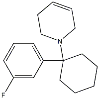 1,2,3,6-Tetrahydro-1-[1-[3-fluorophenyl]cyclohexyl]pyridine 结构式