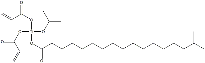 Bis(acryloyloxy)isopropoxy(1-oxo-16-methylheptadecyloxy)titanium(IV) 结构式
