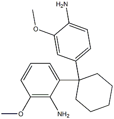 1-(4-Amino-3-methoxyphenyl)-1-(2-amino-3-methoxyphenyl)cyclohexane 结构式