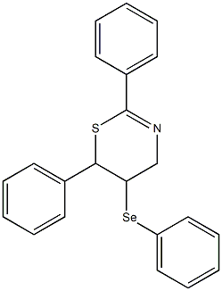 2,6-Diphenyl-5-(phenylseleno)-5,6-dihydro-4H-1,3-thiazine 结构式