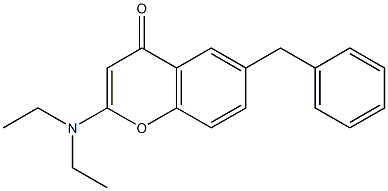 6-Benzyl-2-(diethylamino)chromone 结构式