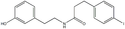 4-Iodo-N-[2-(3-hydroxyphenyl)ethyl]benzenepropanamide 结构式