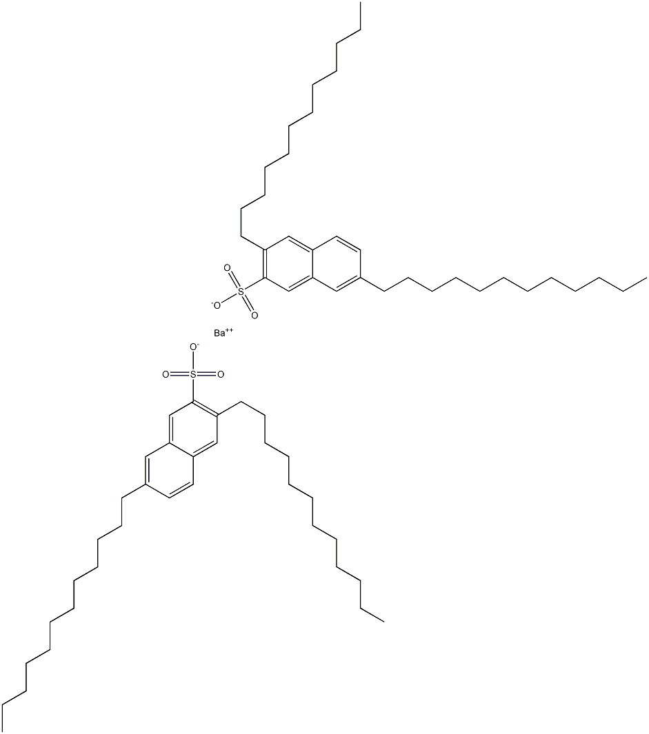 Bis(3,7-didodecyl-2-naphthalenesulfonic acid)barium salt 结构式