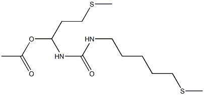 N-(3-Methylthio-1-acetoxypropyl)-N'-(5-methylthiopentyl)urea 结构式