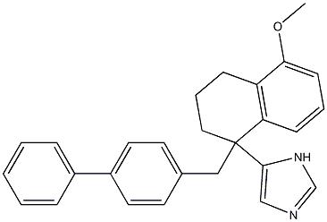 1-(4-Phenylbenzyl)-5-methoxy-1-(1H-imidazol-5-yl)-1,2,3,4-tetrahydronaphthalene 结构式