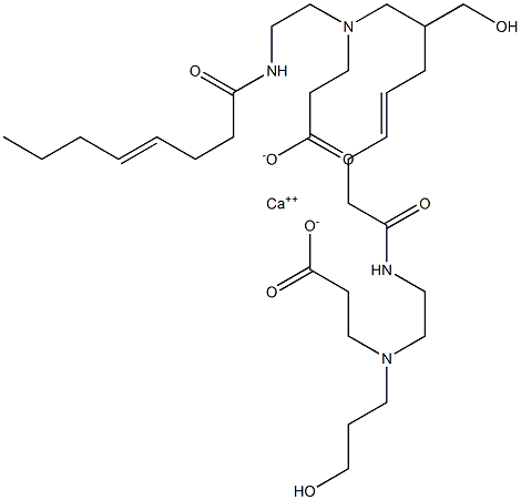 Bis[3-[N-(3-hydroxypropyl)-N-[2-(4-octenoylamino)ethyl]amino]propionic acid]calcium salt 结构式