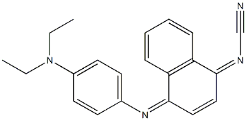 [[4-[[4-(Diethylamino)phenyl]imino]naphthalen-1(4H)-ylidene]amino] cyanide 结构式