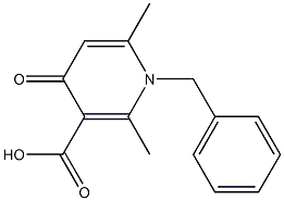 1-Benzyl-1,4-dihydro-2,6-dimethyl-4-oxopyridine-3-carboxylic acid 结构式