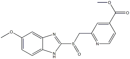 2-[[(5-Methoxy-1H-benzimidazol-2-yl)sulfinyl]methyl]pyridine-4-carboxylic acid methyl ester 结构式