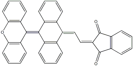 2-[2-[10-(9H-Xanthen-9-ylidene)anthracen-9-ylidene]ethylidene]-2H-indene-1,3-dione 结构式