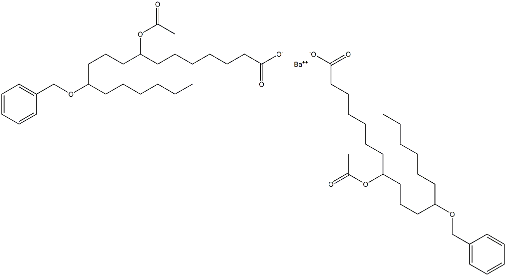 Bis(12-benzyloxy-8-acetyloxystearic acid)barium salt 结构式