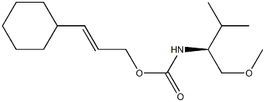 N-[(S)-1-Methoxymethyl-2-methylpropyl]carbamic acid (E)-3-cyclohexylallyl ester 结构式