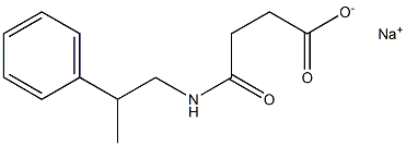 3-[(2-Phenylpropyl)carbamoyl]propionic acid sodium salt 结构式