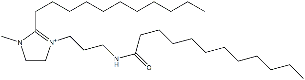 4,5-Dihydro-1-methyl-3-[3-[(1-oxododecyl)amino]propyl]-2-undecyl-1H-imidazol-3-ium 结构式