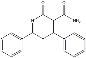 2,3,4,5-Tetrahydro-2-oxo-4,6-diphenylpyridine-3-carboxamide 结构式