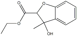 3-Methyl-3-hydroxy-2,3-dihydrobenzofuran-2-carboxylic acid ethyl ester 结构式