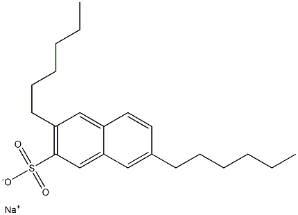 3,7-Dihexyl-2-naphthalenesulfonic acid sodium salt 结构式