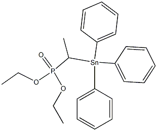 1-(Triphenylstannyl)ethylphosphonic acid diethyl ester 结构式