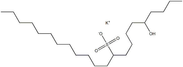 5-Hydroxydocosane-10-sulfonic acid potassium salt 结构式