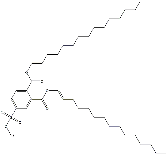 4-(Sodiosulfo)phthalic acid di(1-pentadecenyl) ester 结构式