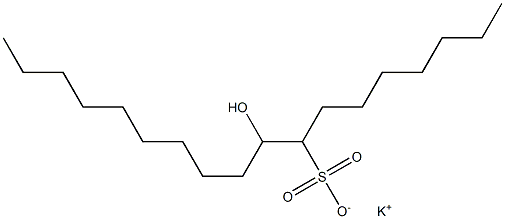 9-Hydroxyoctadecane-8-sulfonic acid potassium salt 结构式