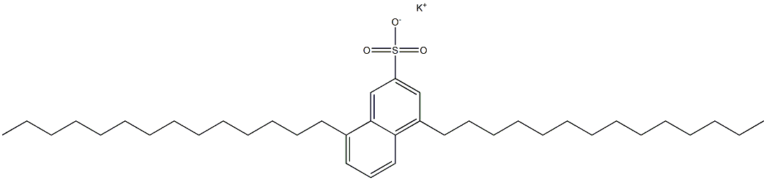 4,8-Ditetradecyl-2-naphthalenesulfonic acid potassium salt 结构式