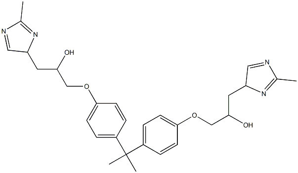 1,1'-(2,2-Propanediyl)bis[(4,1-phenylene)oxy]bis[3-(2-methyl-4H-imidazol-4-yl)-2-propanol] 结构式